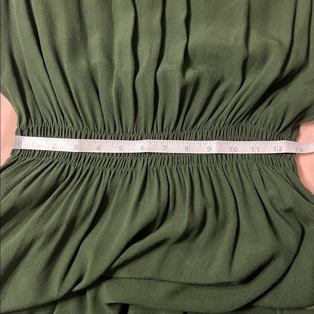 SALE Kate Spade Elegant Olive Green Long Sleeve Pleated Midi Dress, size 8 - Picture 7 of 13
